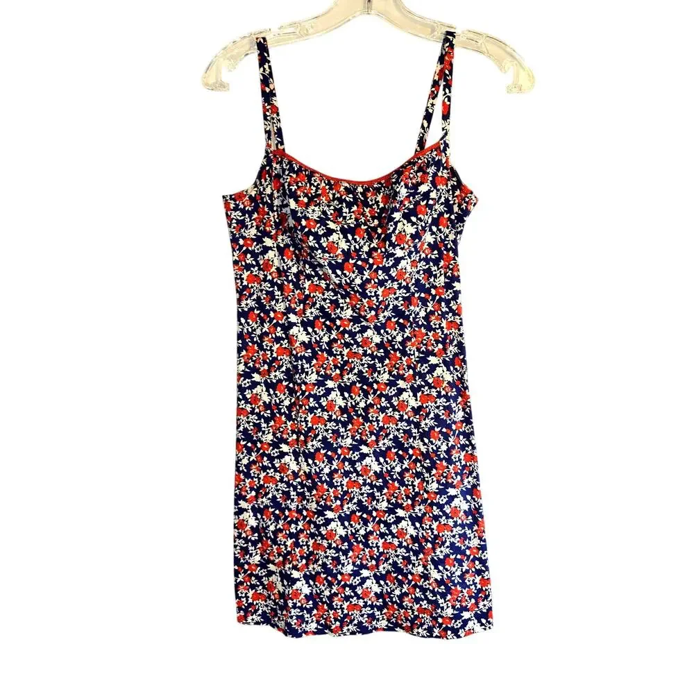 Junior's 9 Blue Sleeveless Floral Maxi BOHO Short Girl's Kid,s Sun Dress Teen